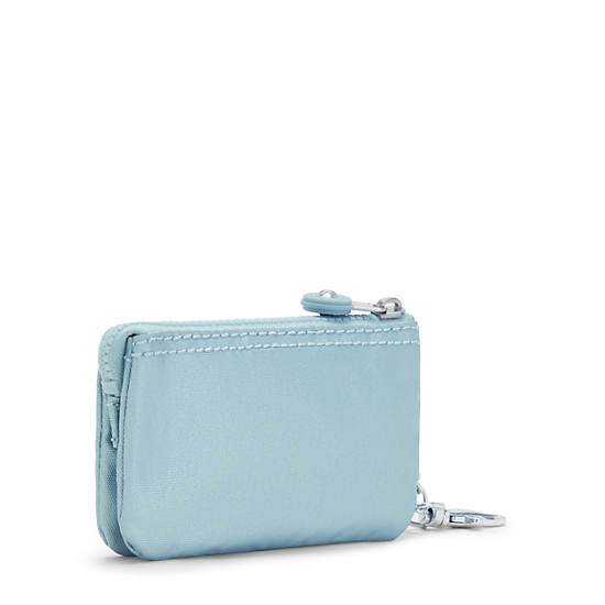 Kipling Creativity Mini Metallic Pouch Keychain Vesker Aqua | NO 1116MQ